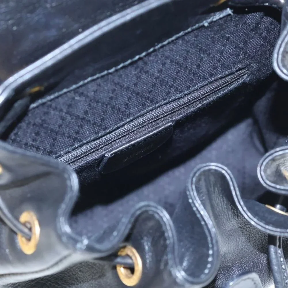 Gucci Bamboo Leather Backpack Black - Picture 4 of 6